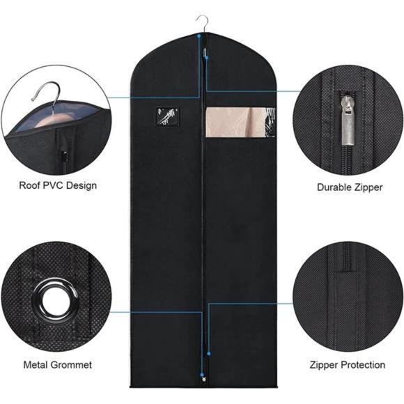 60'' Dress Bag for Gown, Set of 8 Dress Garment Bags for Gowns, Garment Bag - Picture 3 of 7